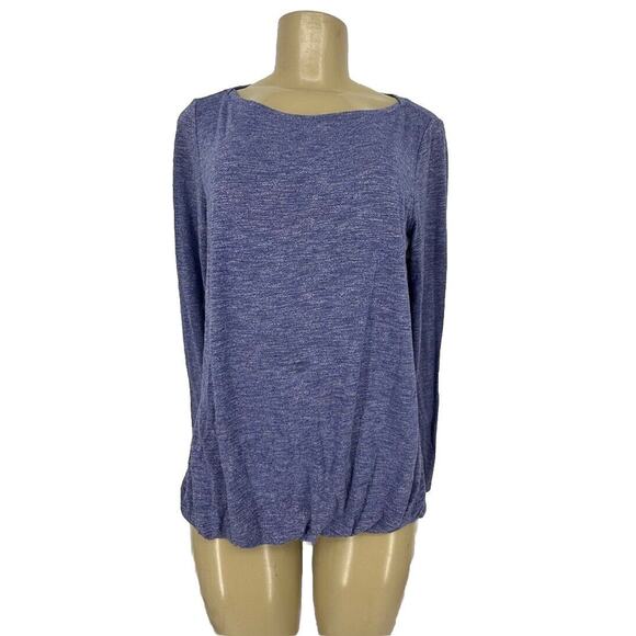 Athleta Small Long Sleeve Boat Neck Active Running Gym T-Shirt Rolled Hem 33-13 - Picture 1 of 8